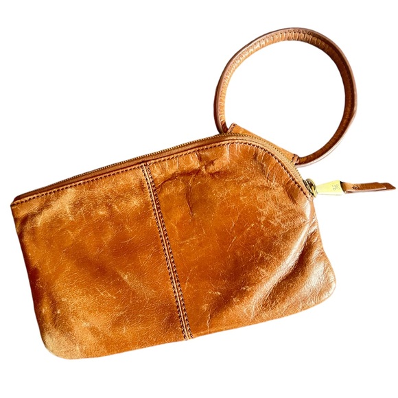HOBO Handbags - ▶️ HOBO ◀️ Wristlet Distressed Truffle 10' W X 6"
H X 0.5" D